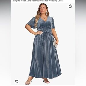 Amazon 3x blue velvet dress